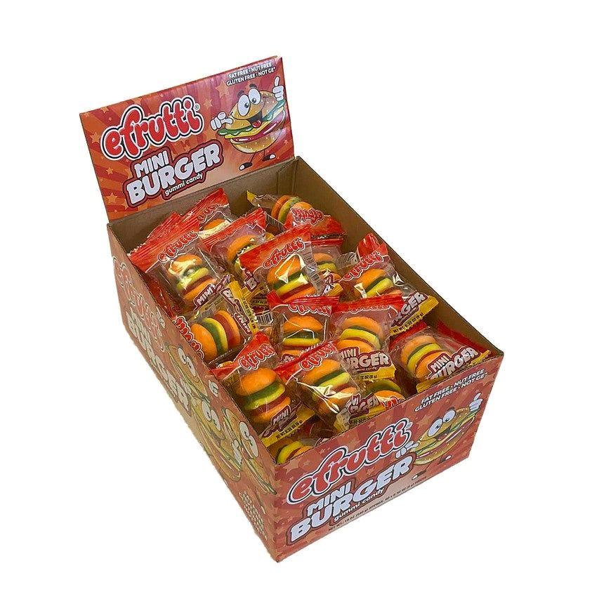 Efrutti Mini Burger Gummi Candy - Delicious Snack 60 pieces in each box Sweet