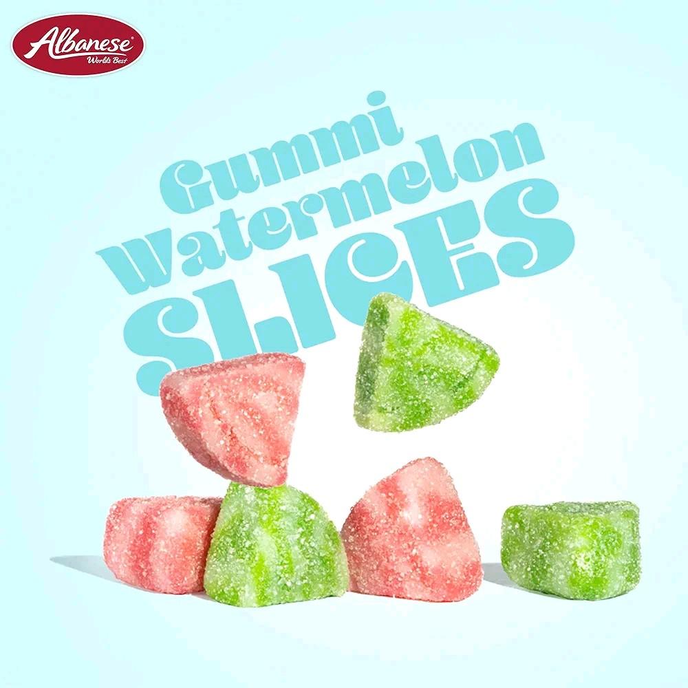 Albanese World's Best Gummi Watermelon Slices 4.5 lb Bag of Candy