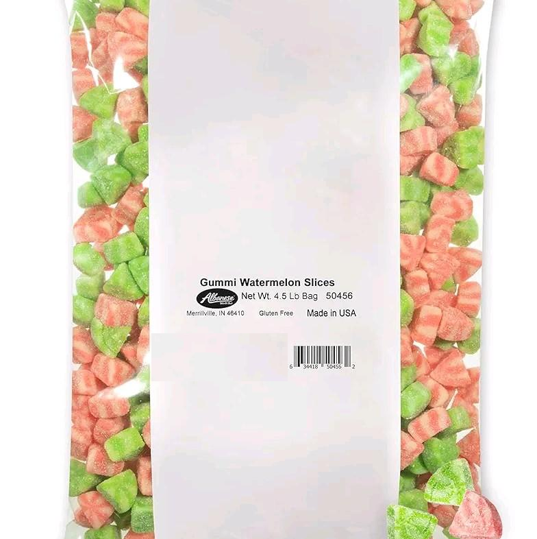 Albanese World's Best Gummi Watermelon Slices 4.5 lb Bag of Candy